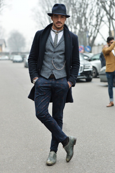вулична мода, показ мод, street style, Мілан Найяскравіші гості на Тижні моди в Мілані. Фото: Tullio M. Puglia/Getty Images
