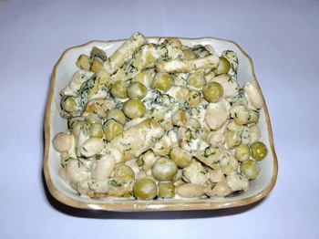 Салат «Квасоля з сухариками» (рецепт)
