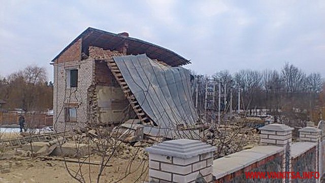 Через вибух газу в Немирові зруйновано півбудинку