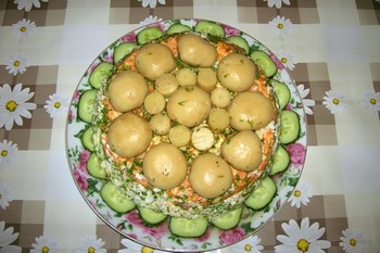 Салат «Грибна галявина» (рецепт)