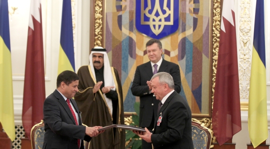 Президент України зустрічає Еміра Держави Катар