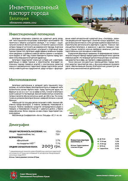 Новый инвестиционный паспорт
