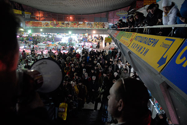 Предприниматели Житнего рынка устроили протест. Фоторепортаж