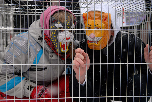 Активисты провели акцию протеста: «Киевский зоопарк – концлагерь для животных» Фоторепортаж