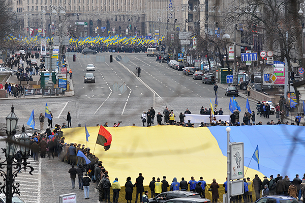 День Соборности Украины в Киеве прошёл мирно