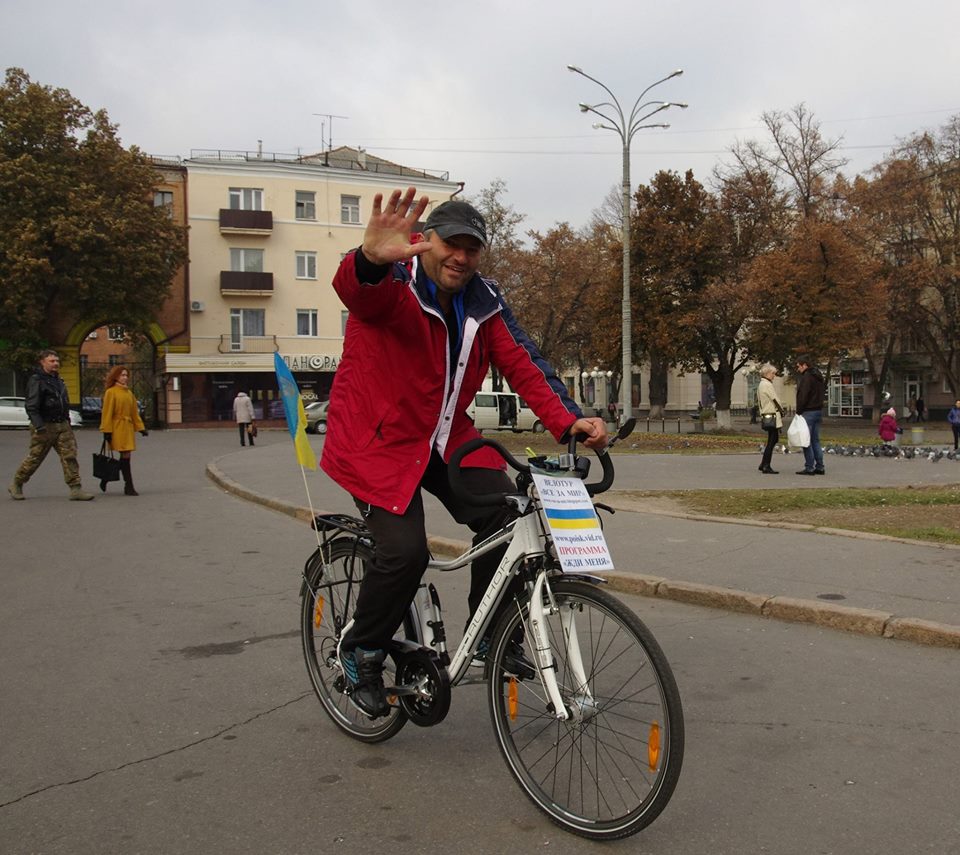 Грузинський спортсмен влаштував велопробіг за мир в Україні
