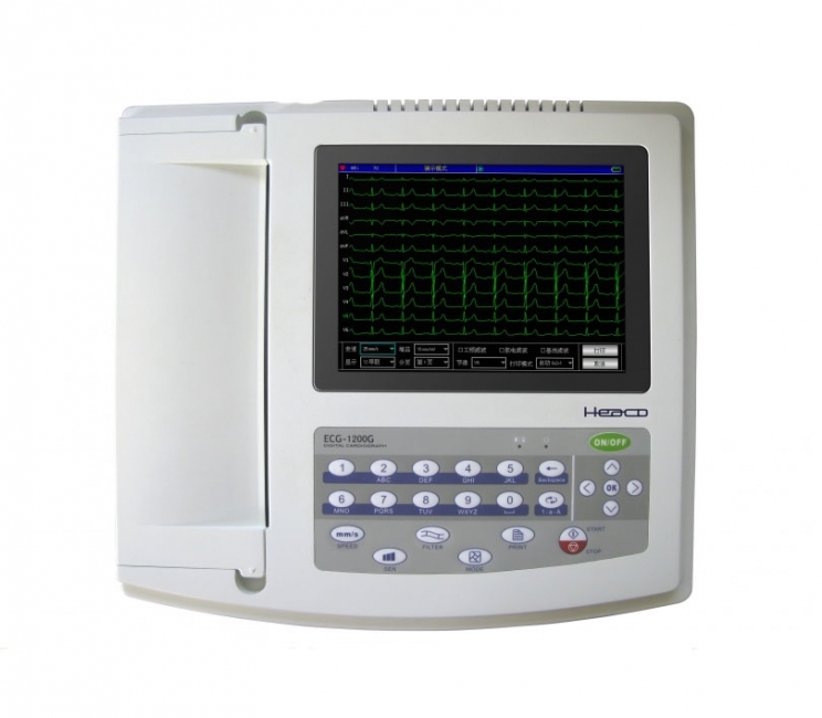 Кардиограф ECG1201 - 12 канальный с возможностью прямой печати на лазерный принтер