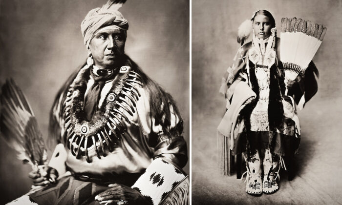 Художник использует коллодиевую фотографию с мокрой тарелки, чтобы изобразить американских индейцев. ФОТОрепортаж