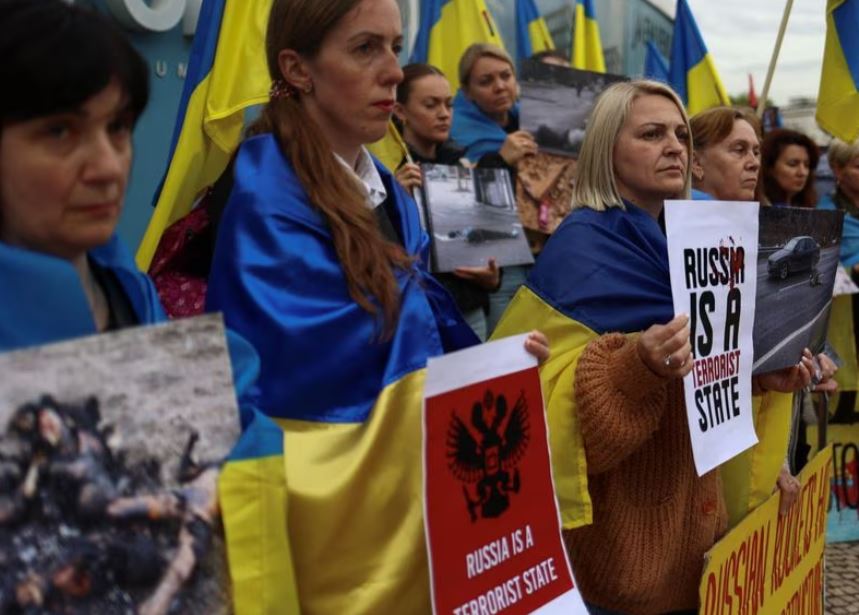 У Португалії українці влаштували протест через візит президента Бразилії Лули да Сілви (ВІДЕО)